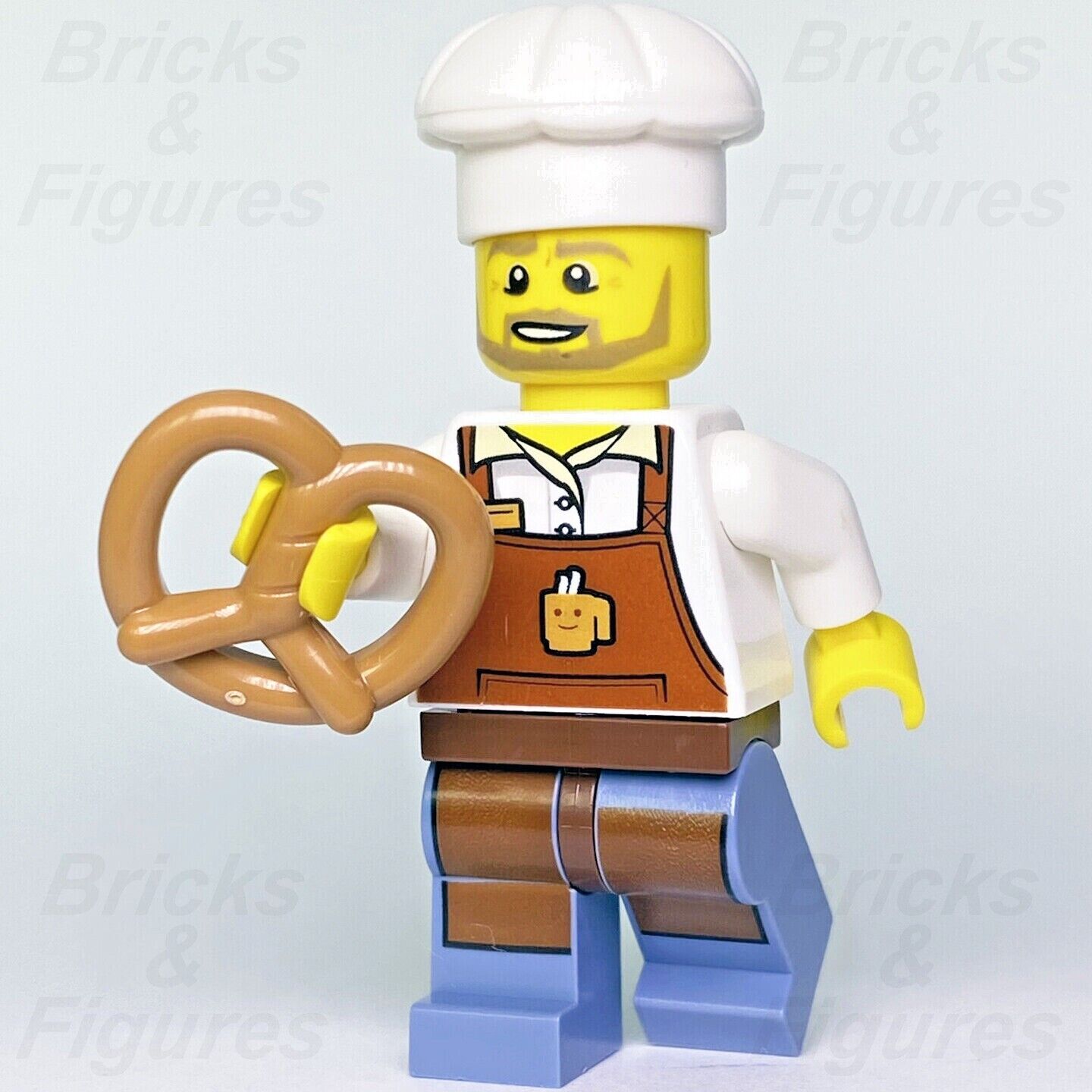 Town City LEGO Baker with Brown Apron White Chef Toque Minifigure 60306  cty1268