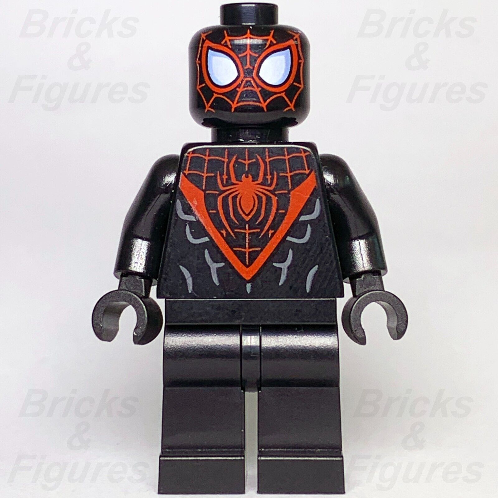 LEGO Super Heroes Miles Morales Minifigure Spider-Man Black Hands 76036 sh0540 - Bricks & Figures