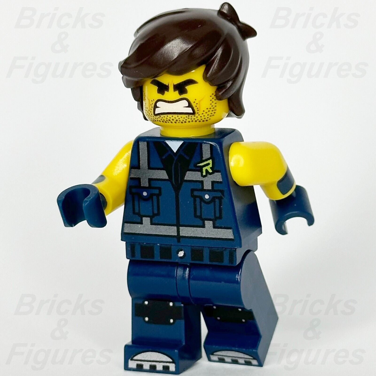 The LEGO Movie 2 Rex Dangervest Minifigure Smile / Angry 70835 70826 tlm112 - Bricks & Figures