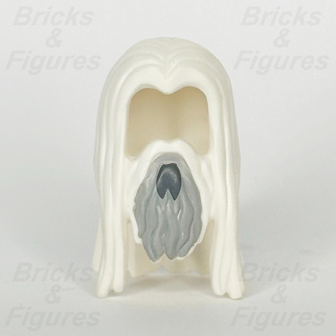 LEGO The Lord of the Rings Saruman Minifigure Hair & Beard Part White Long 10237 - Bricks & Figures