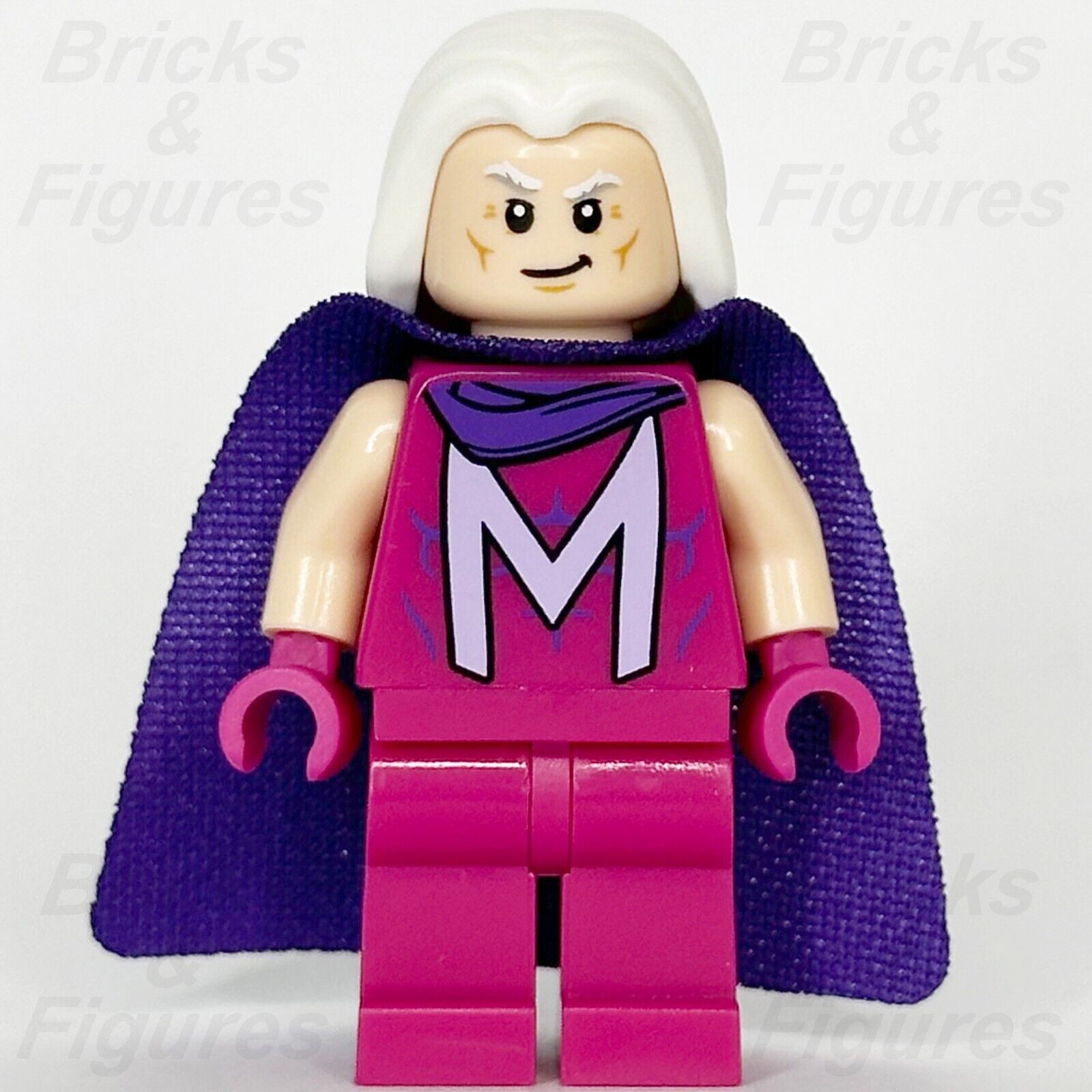 LEGO Super Heroes Magneto Minifigure X-Men Magenta Outfit Marvel 76281 sh0940 - Bricks & Figures