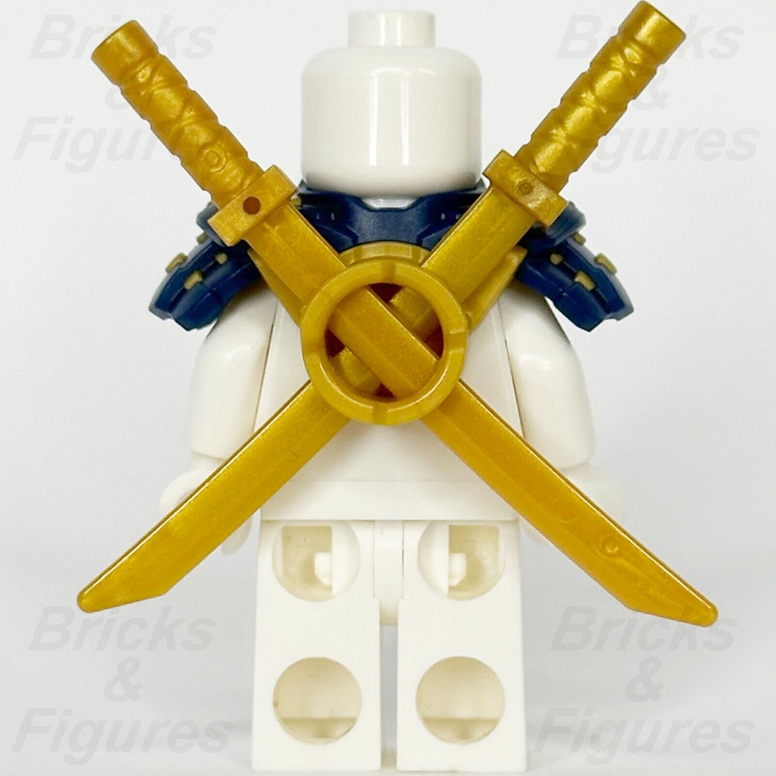 LEGO Ninjago Minifigure Shoulder Armour Part Dark Blue Scabbard 2 Katana Swords - Bricks & Figures