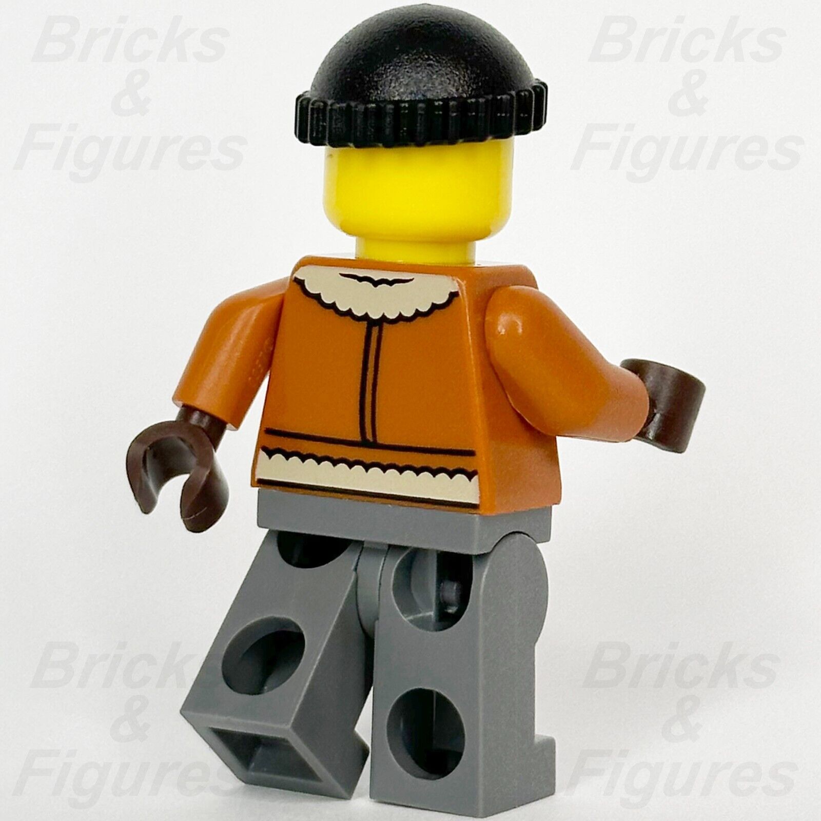 LEGO City Bandit Crook Male Minifigure Dark Orange Jacket Police 60371 cty1566