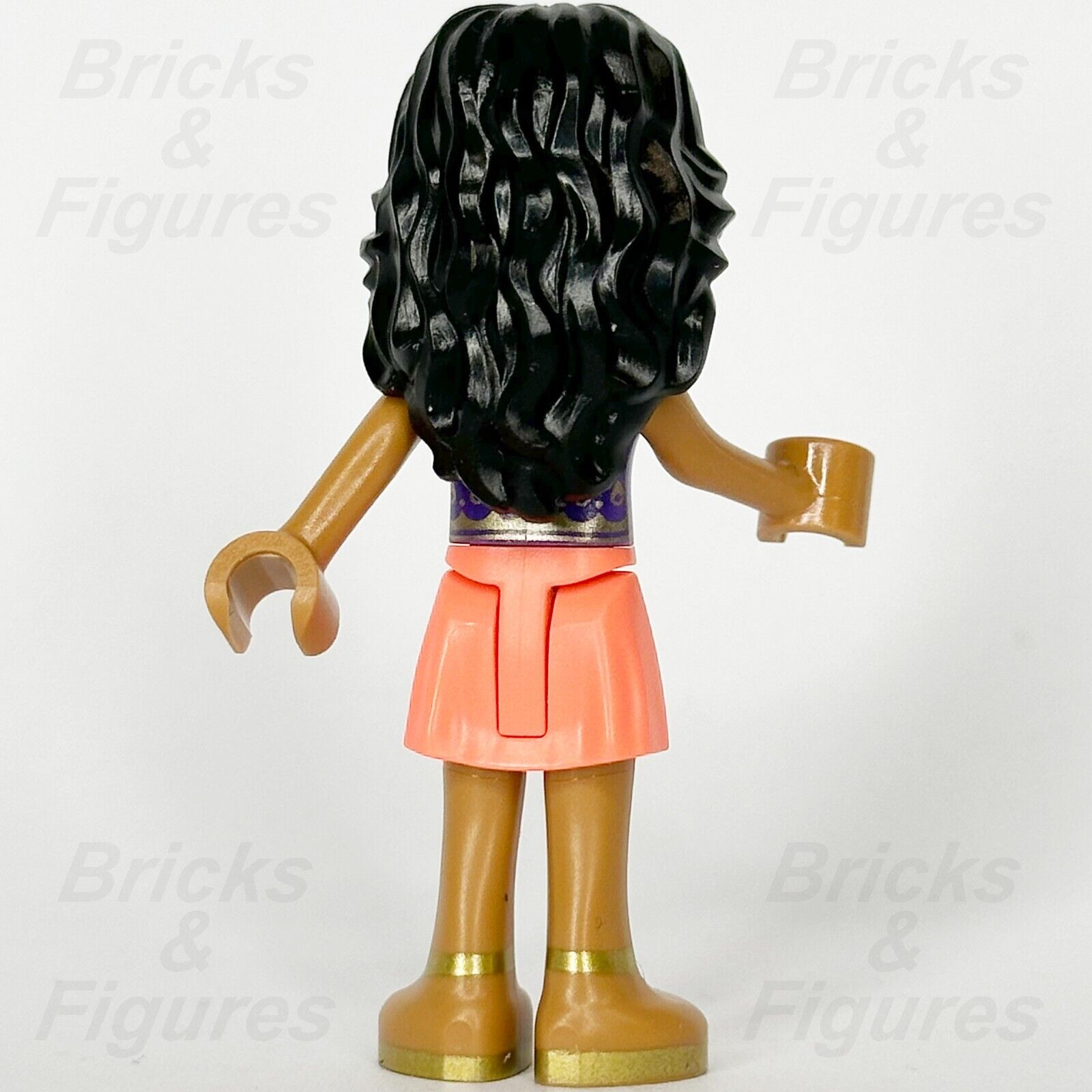 LEGO Friends Adi Minifigure Dark Purple Top Coral Skirt Black Hair 41732 frnd573