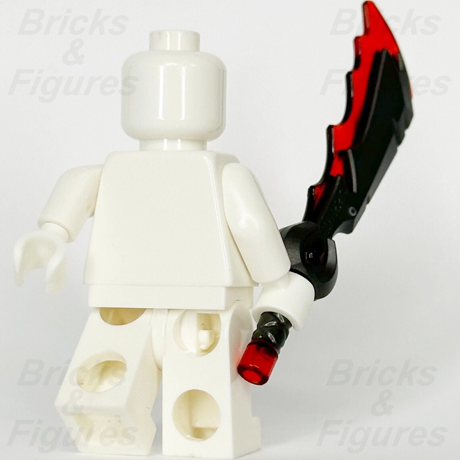 LEGO Ninjago Rageblade Minifigure Weapon Part Sword Blade Red & Grey 4924pb01 - Bricks & Figures