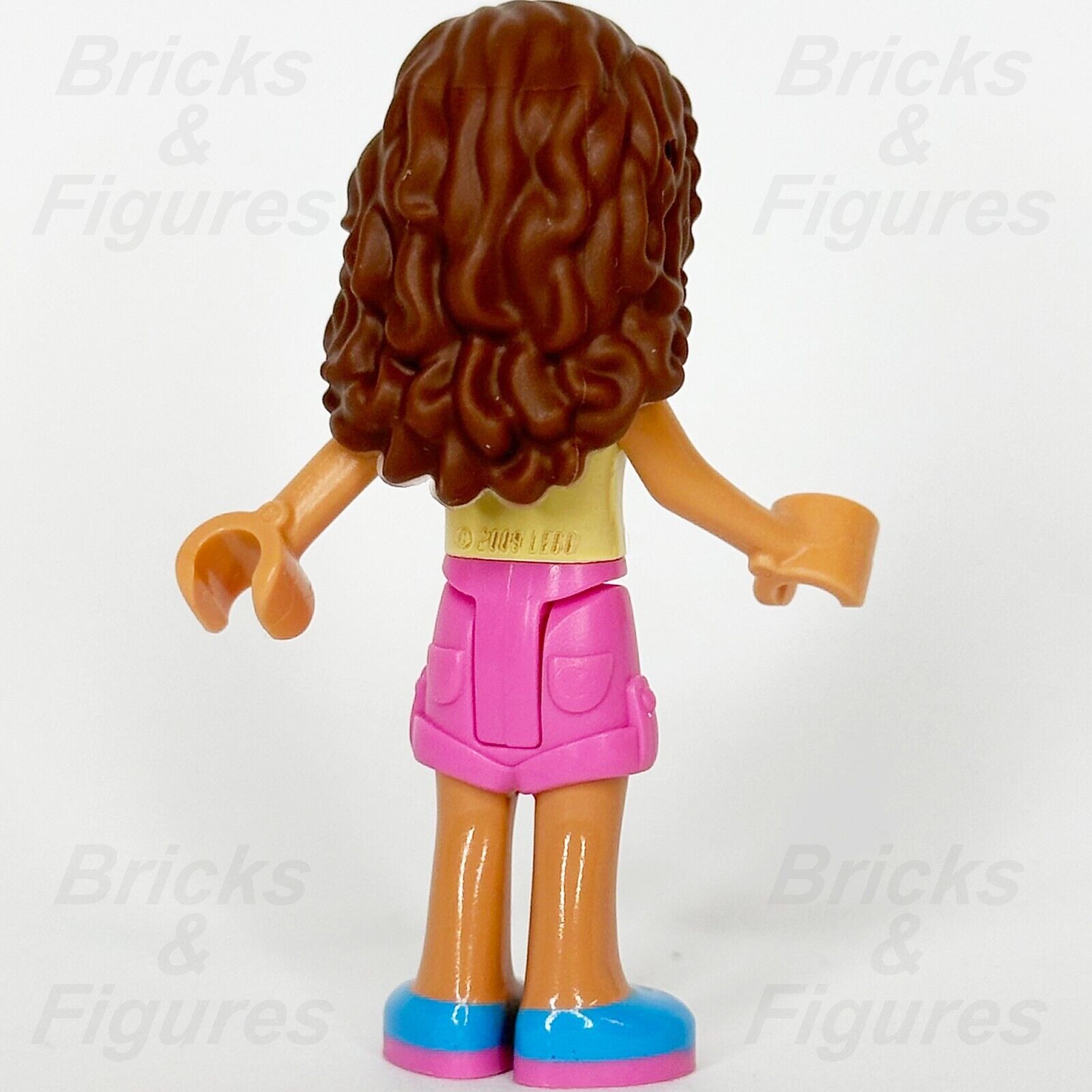 LEGO Friends Olivia Minifigure Nougat, Yellow Vest Pink Tie 30412 41333 frnd241 - Bricks & Figures