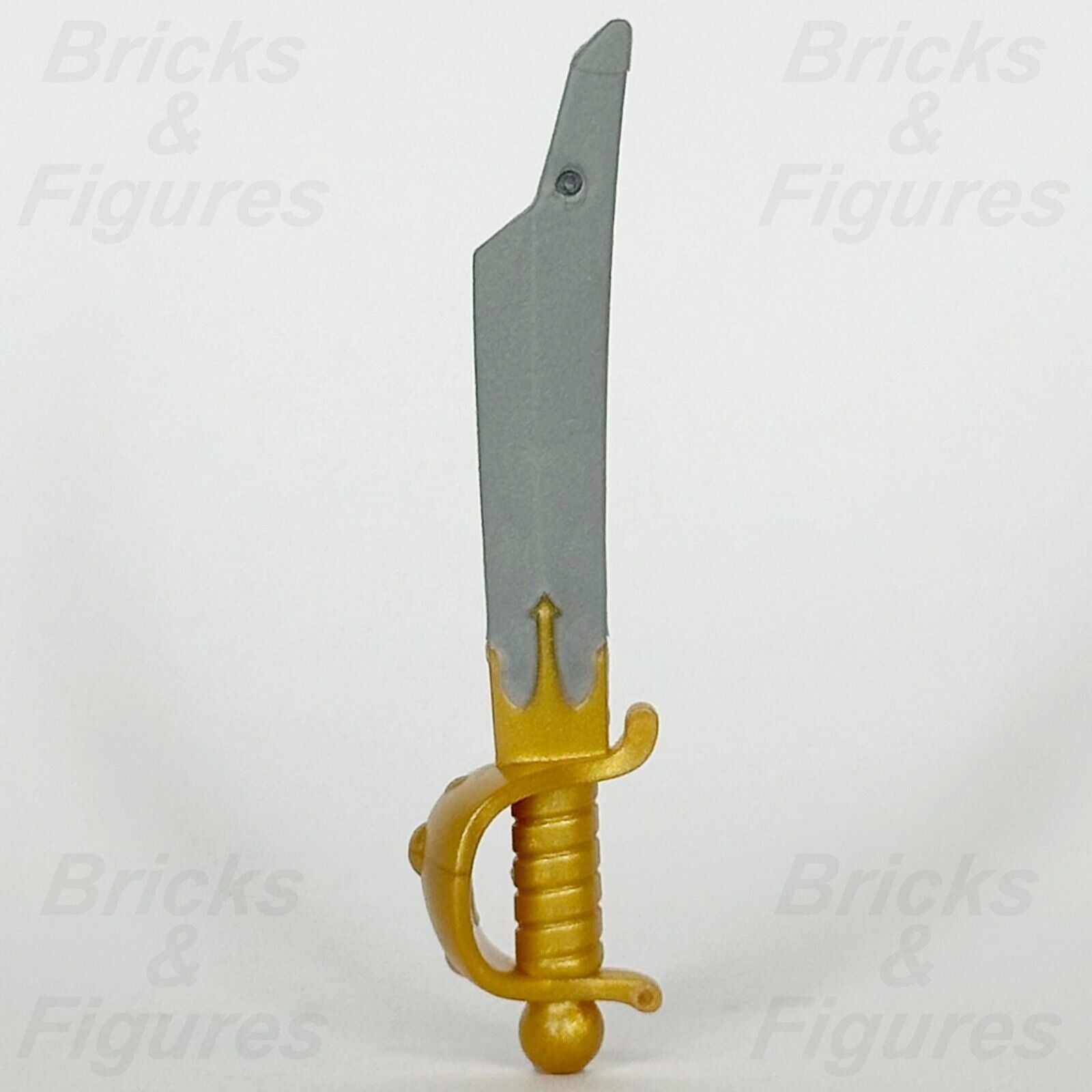 LEGO Pirate Blackbeard Cutlass Sword Minifigure Weapon Part Gold Hilt 4192 4195 - Bricks & Figures