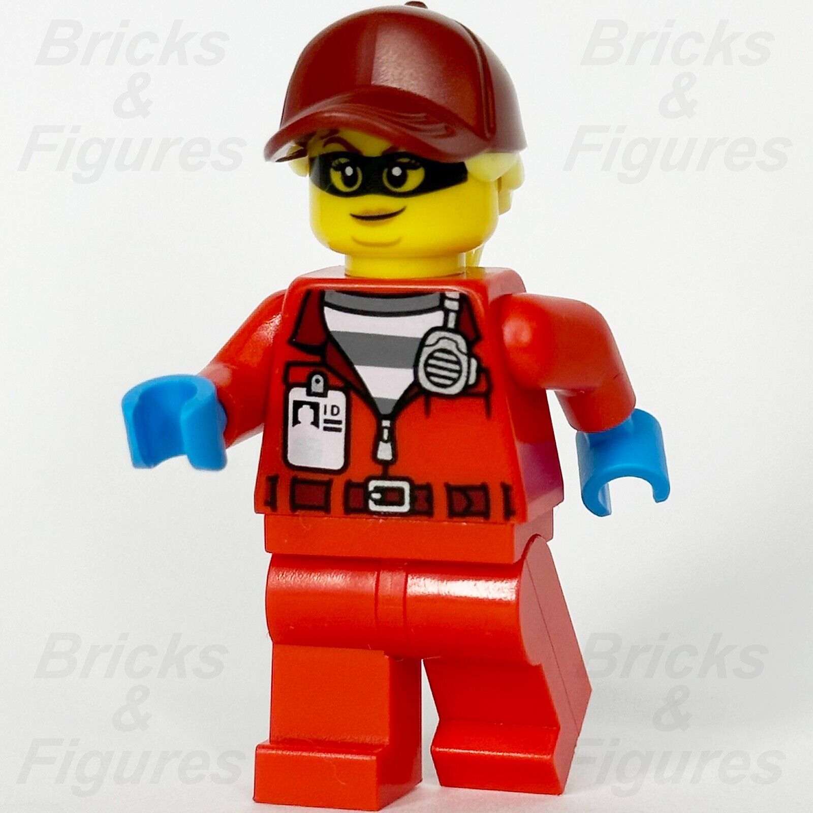 LEGO City Crook Big Betty Minifigure Police Red Jacket I.D. Tag 60317 cty1378