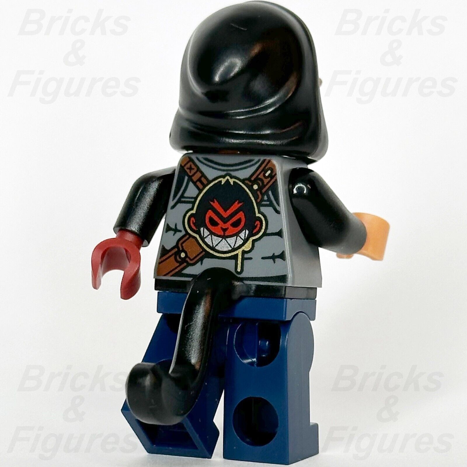 LEGO Monkie Kid Evil Macaque Minifigure Cap Hoodie Black Minifig 80054 mk148 - Bricks & Figures