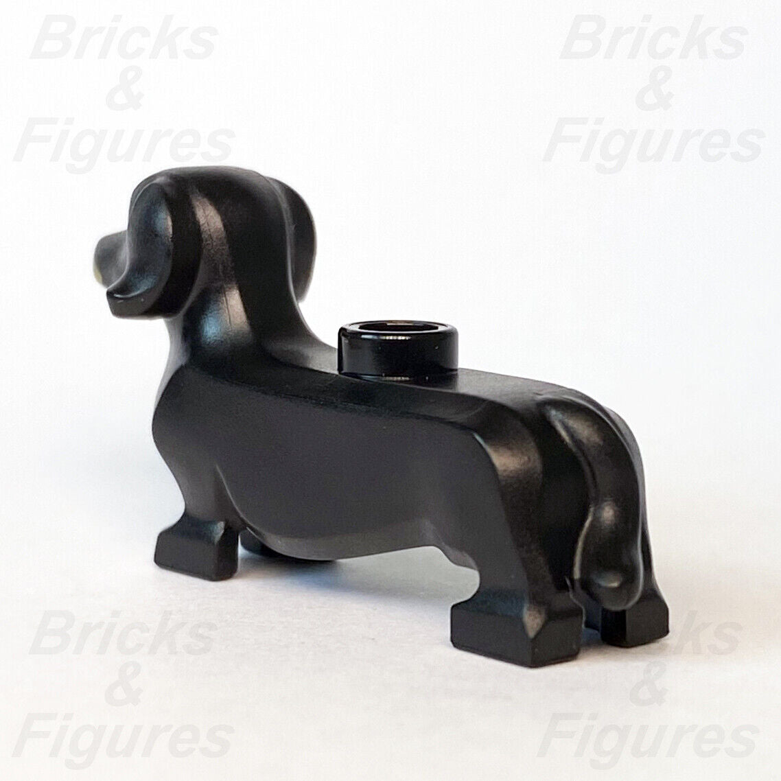 LEGO City Black Dachshund Sausage Dog Animal Build-A-Minifigure BAM 2020 Town - Bricks & Figures