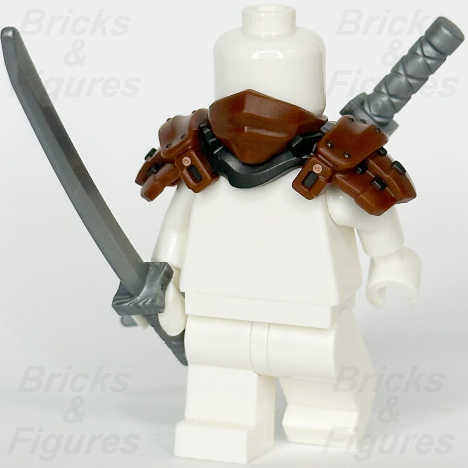 LEGO Ninjago Minifigure Shoulder Armour Part Reddish Brown Scabbard w/ 2 Swords