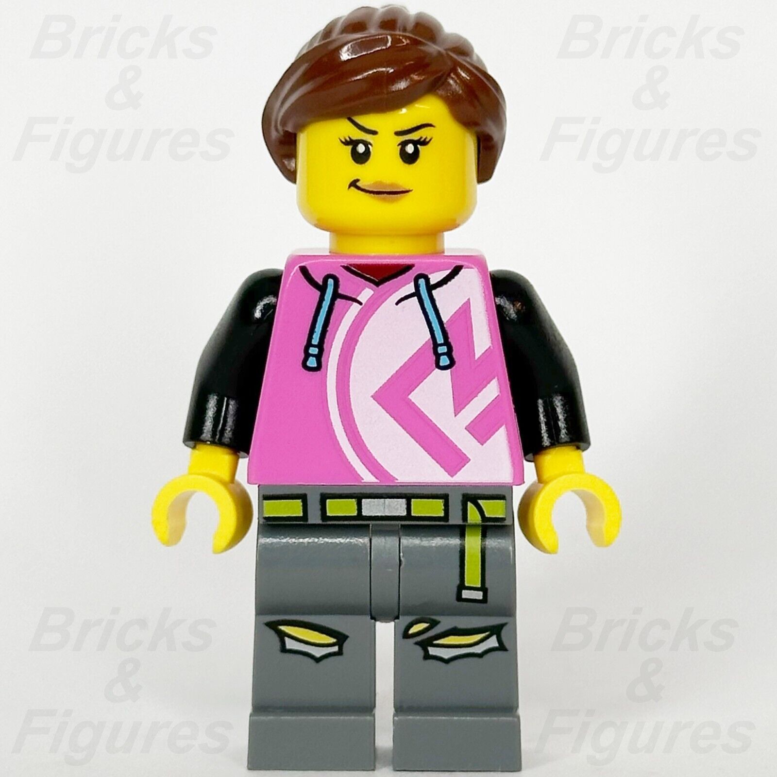 LEGO City Kick Scooter Driver Recreation Pink Hoodie Minifigure 60414 cty1626