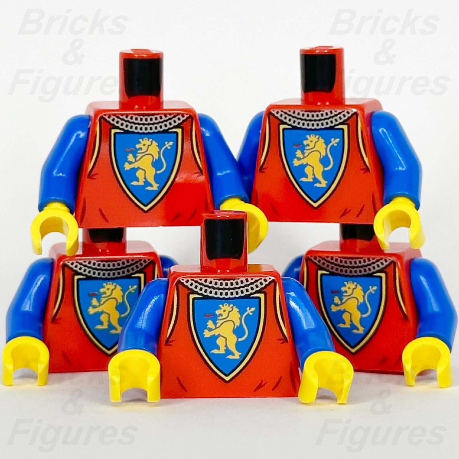 LEGO Castle Lion Knight Torso Minifigure Body Part 10305 10332 973pb4840c01 x 5