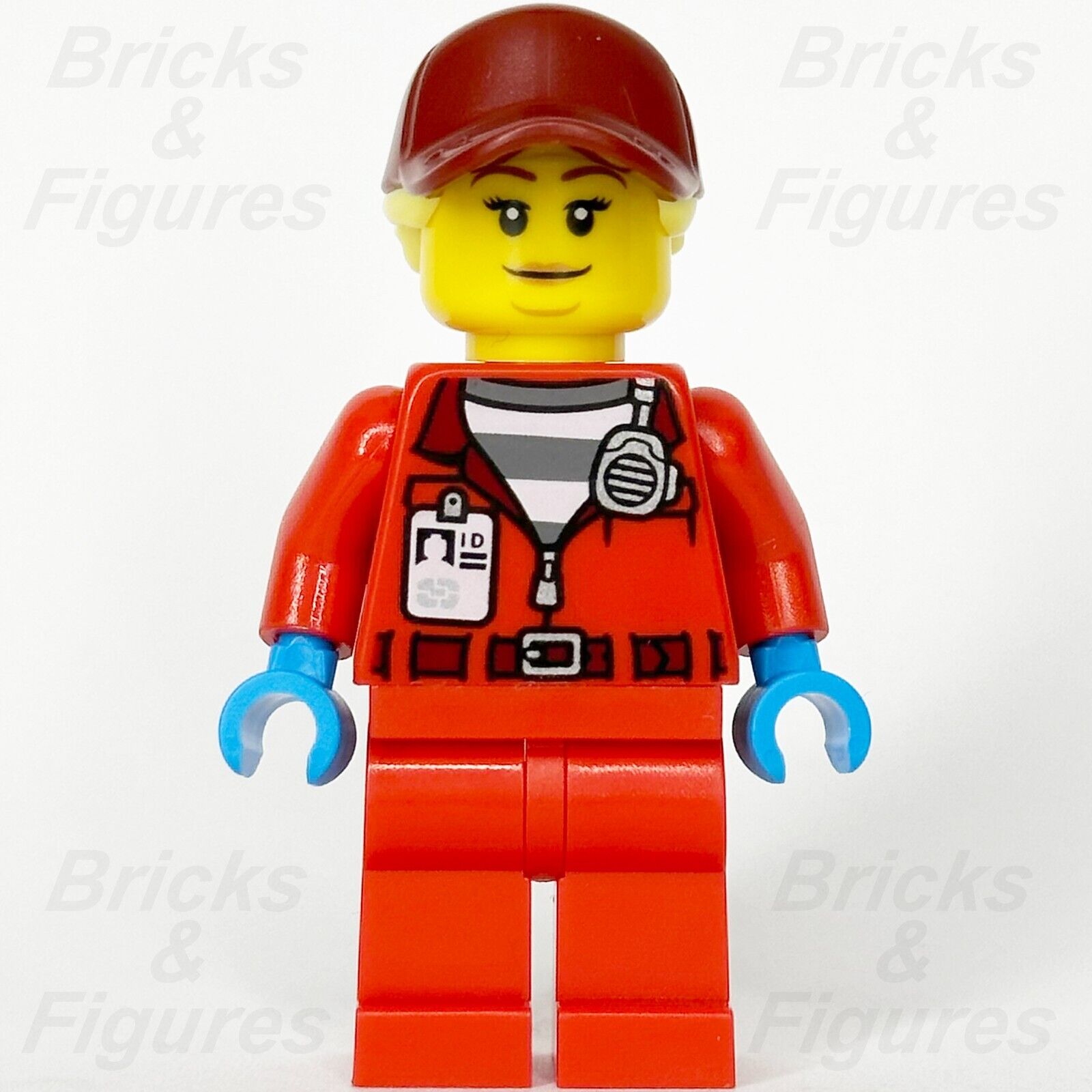 LEGO City Crook Big Betty Minifigure Police Red Jacket I.D. Tag 60317 cty1378