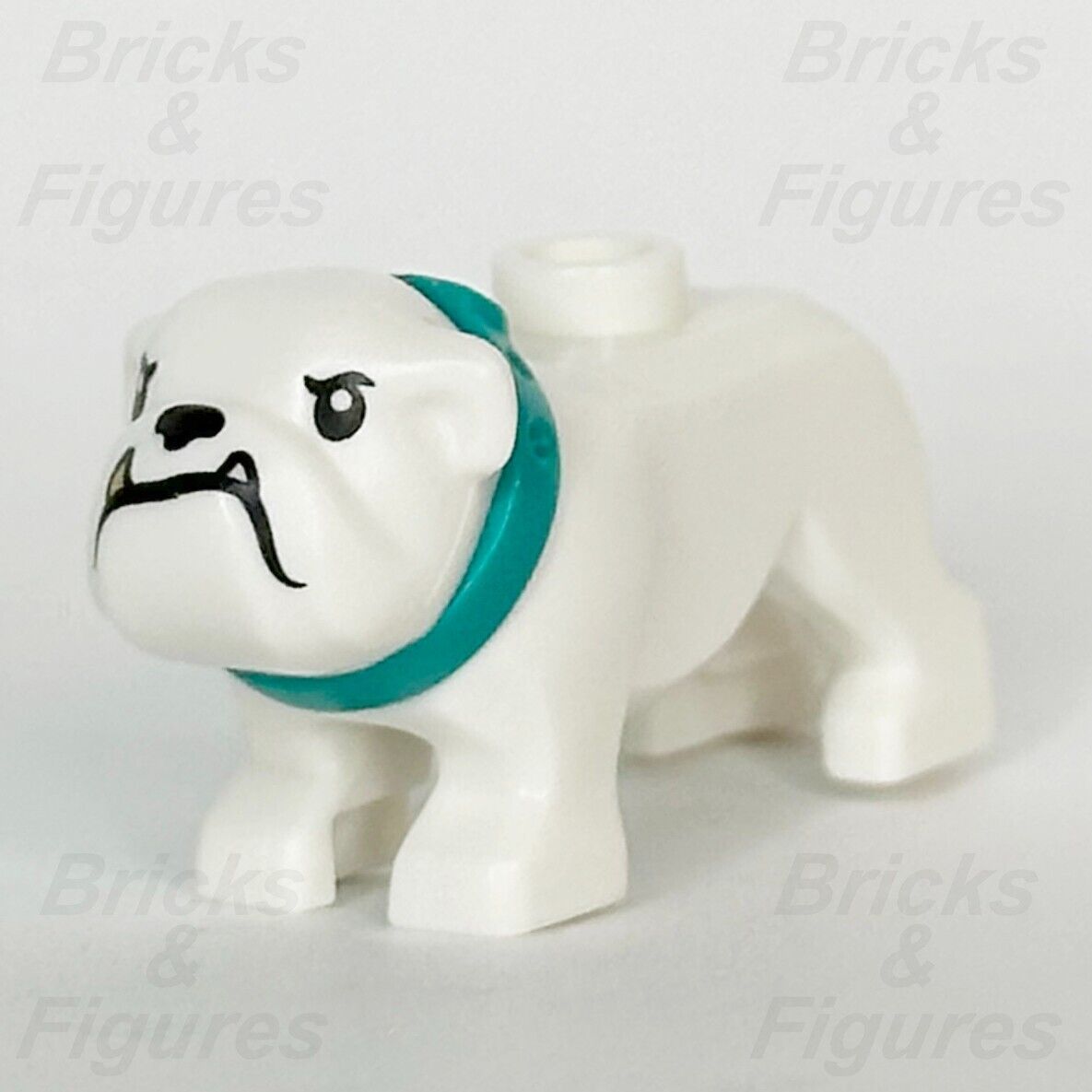 LEGO City White Bulldog Dog Animal Minifigure Part Gold Tooth Police Town 60417