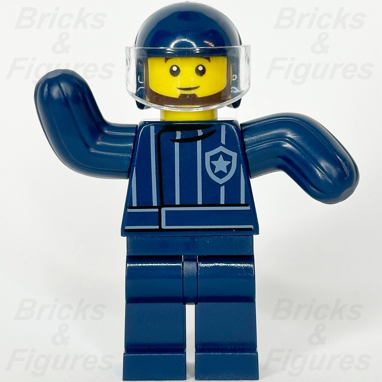 LEGO City Police Dog Trainer Minifigure Bite Suit Dark Blue Helmet 60369 cty1526