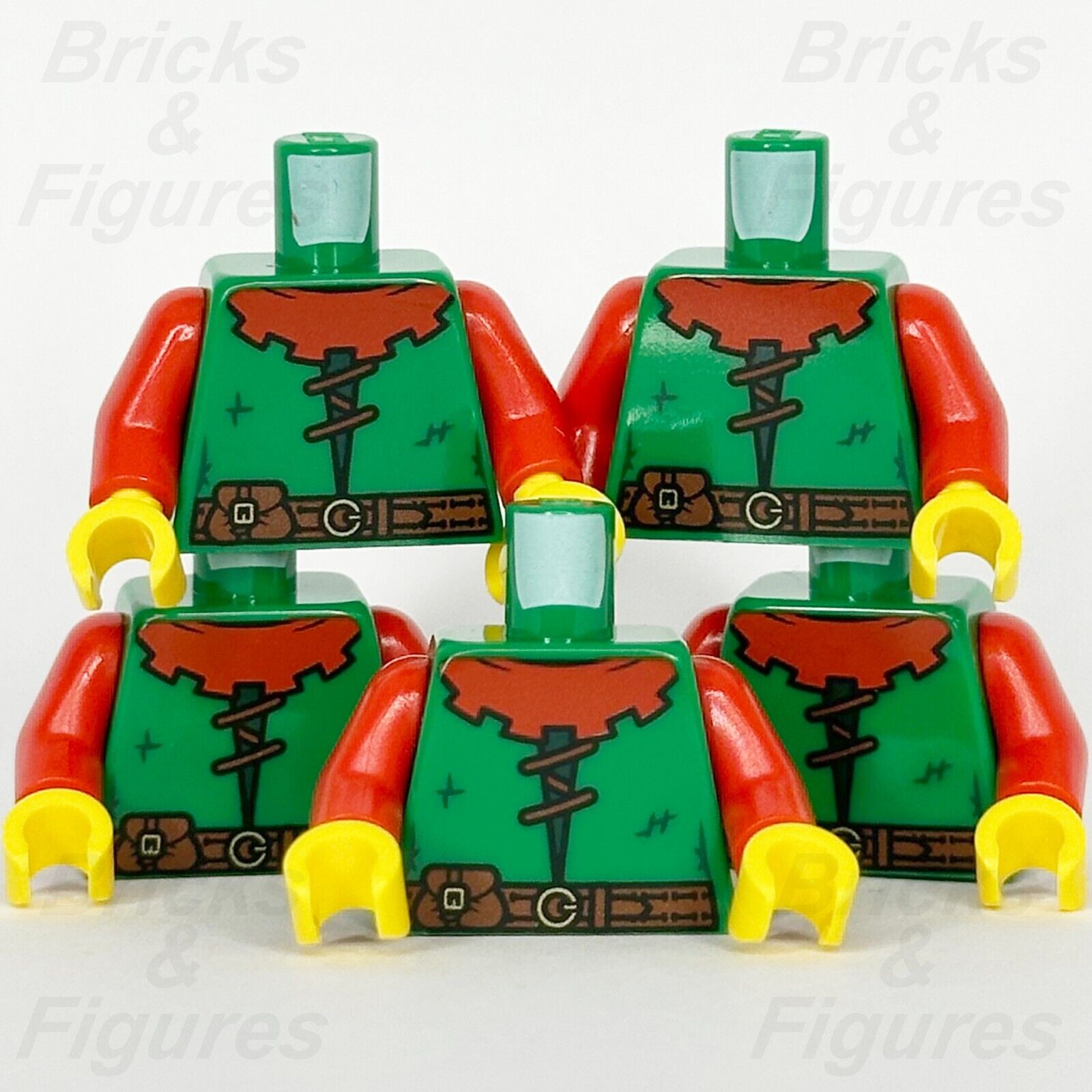 LEGO Castle Forestmen Torso Minifigure Body Part Green 10305 40567 910037 x 5