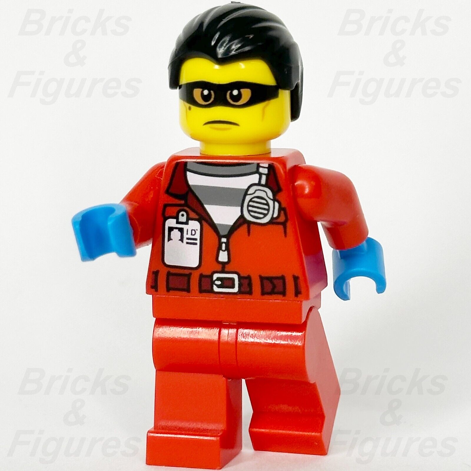 LEGO City Crook Vito Minifigure Red Jacket Prison Shirt Police 60317 cty1376