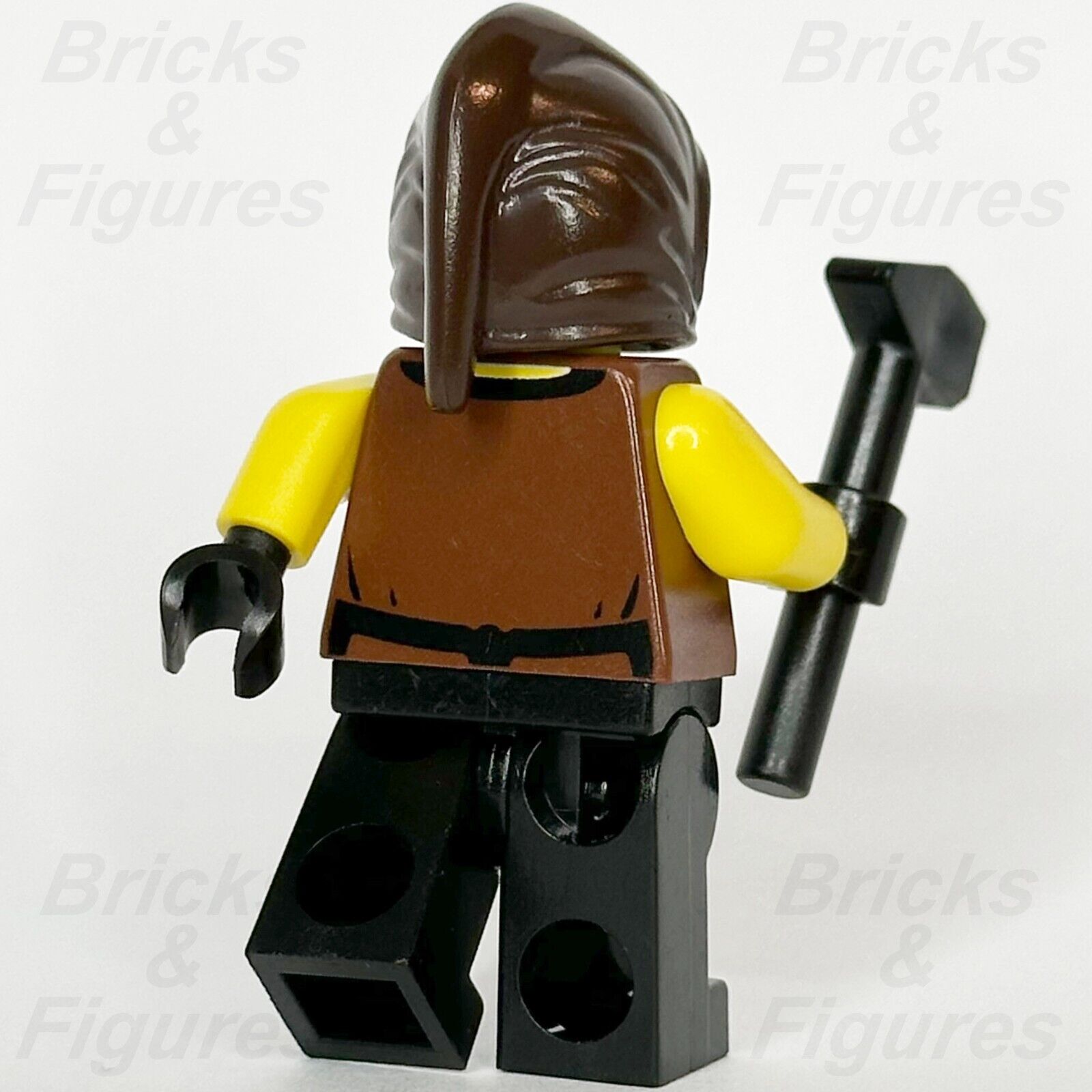 LEGO Castle Blacksmith Minifigure Fantasy Era Black Apron Outfit 10193 cas413 - Bricks & Figures