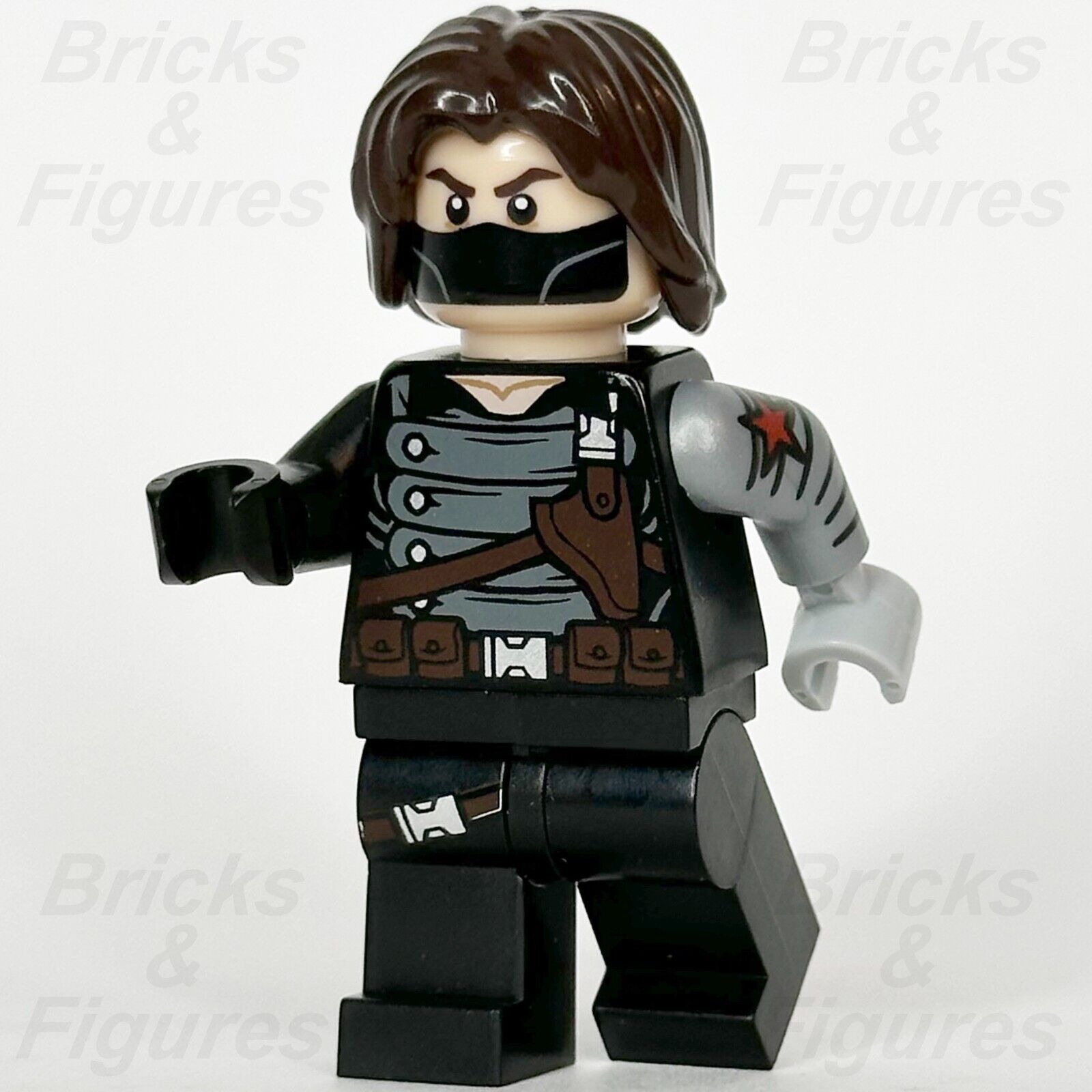 LEGO Super Heroes Winter Soldier Minifigure Bucky Barnes Marvel 5002943 sh181 - Bricks & Figures