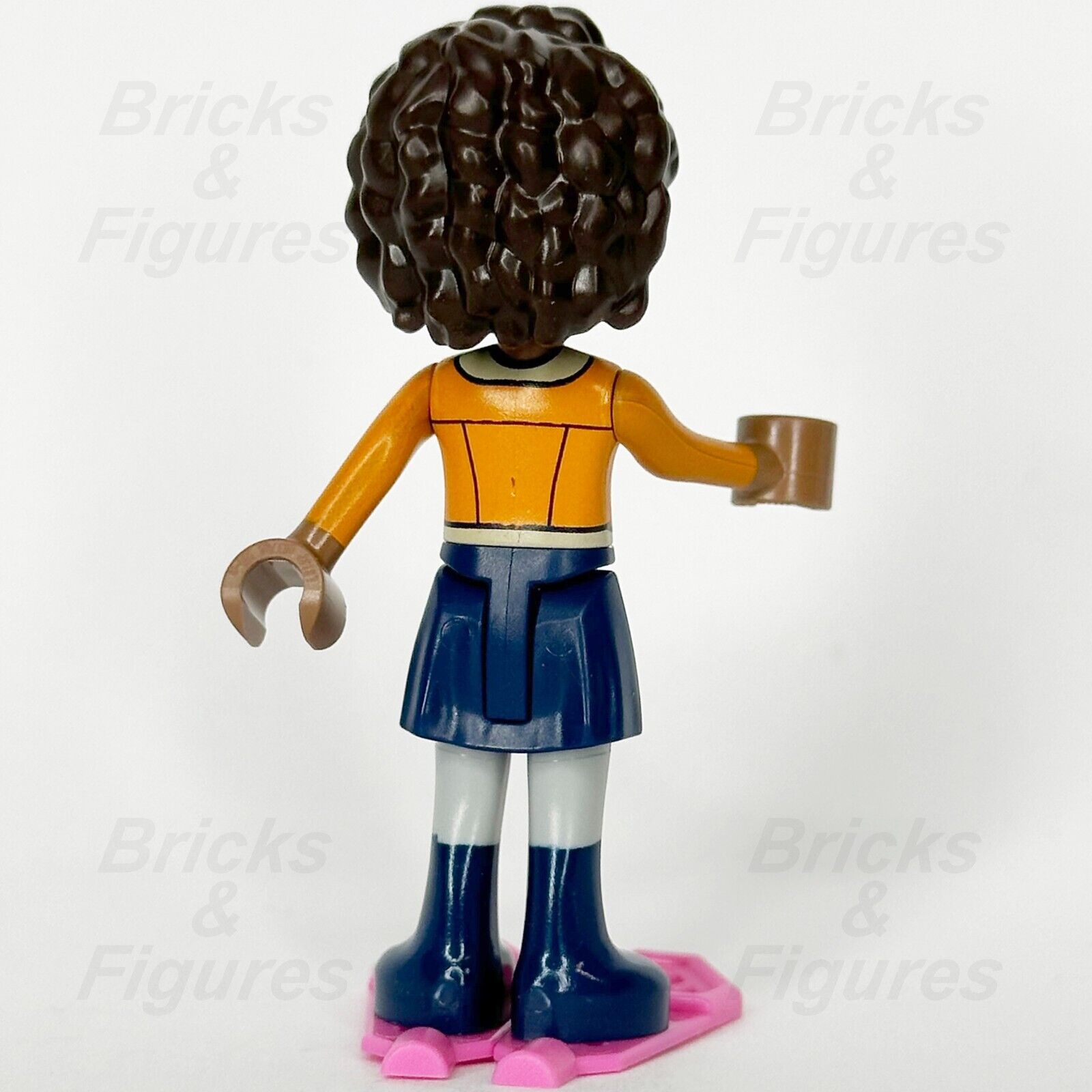 LEGO Friends Aliya Minifigure Orange Jacket Dark Pink Snowshoes 41760 frnd664 - Bricks & Figures