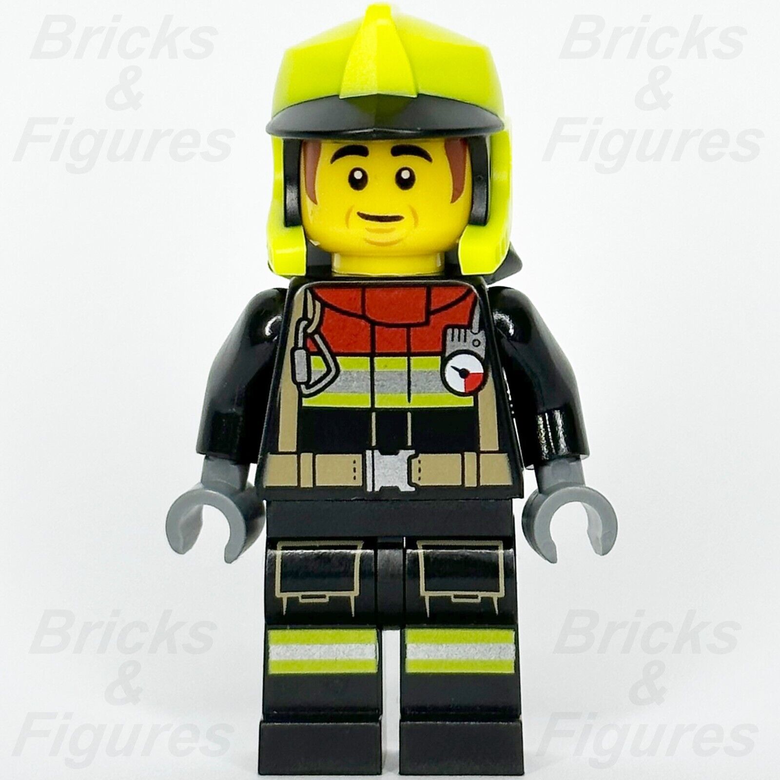 LEGO City Fireman Firefighter Bob Minifigure Fire Town 60319 cty1362 Minifig - Bricks & Figures