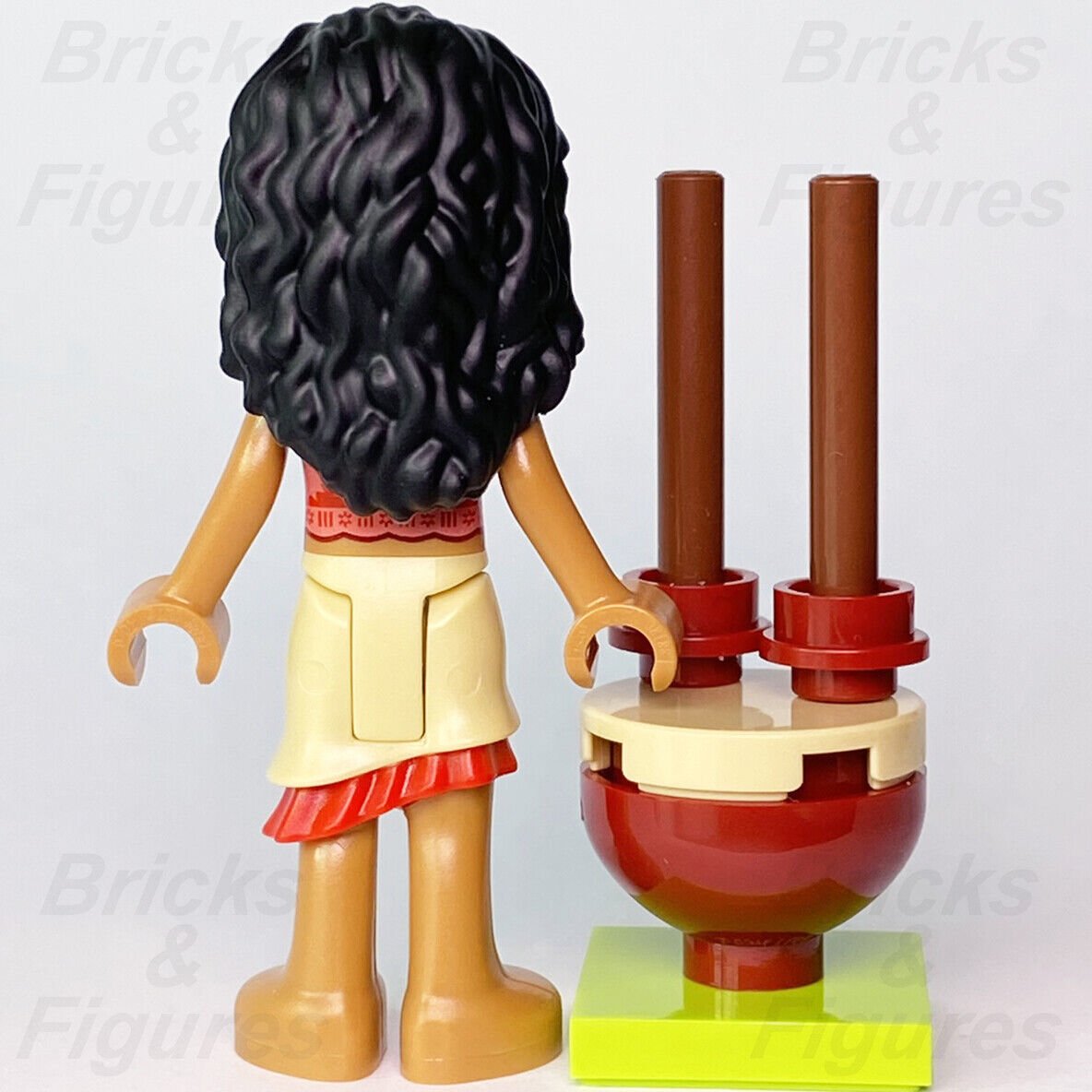 LEGO Disney Princess Moana Minifigure with Tan Skirt 43170 43183 302007 moa004 - Bricks & Figures