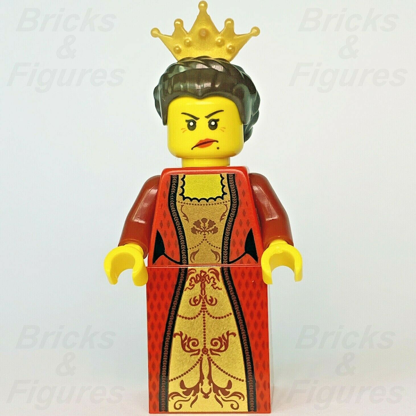 New Castle LEGO Lion Queen with Crown Kingdoms Minifigure 853373 10223 cas504 - Bricks & Figures