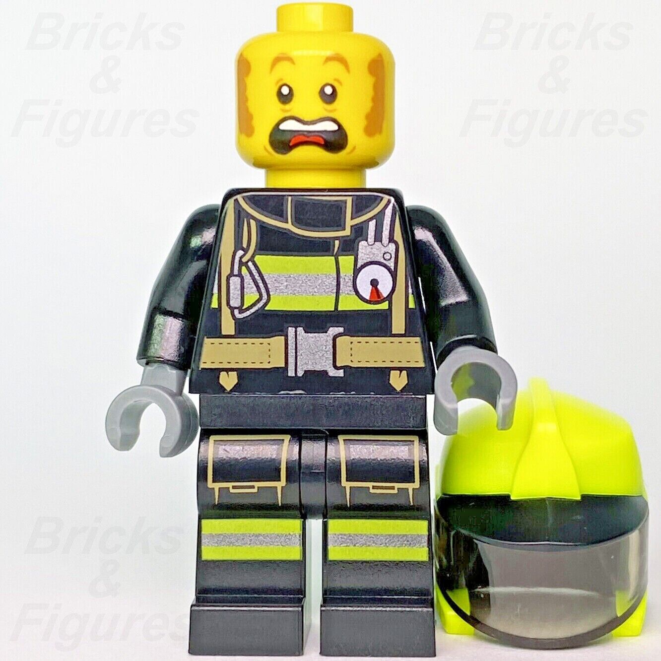 Town City LEGO Fireman Clemmons Firefighter Fire Minifigure 60321 cty1358 New - Bricks & Figures